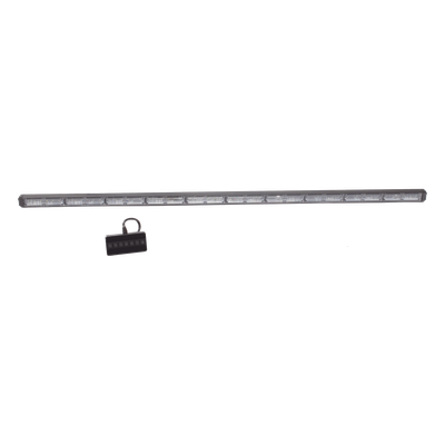 Barra de luz de advertencia de 10 Módulos de 6 LED, 49 Pulgadas, Ámbar/Claro