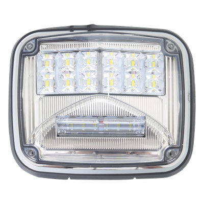 Luz de advertencia de 8 X 6", Color Claro, Con Luz de Trabajo Clara, Ideal para Ambulancias