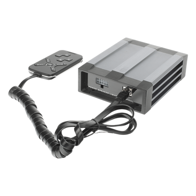 Sirena Vehicular de 100W de Potencia, Con Controlador Unimando Para Tonos, 2 Salidas Auxiliares y Microfono