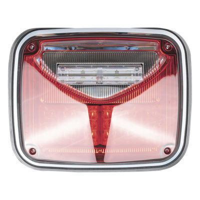Luz de advertencia de 8 X 6", Color Rojo, Con Luz de Trabajo Clara, Ideal para Ambulancias