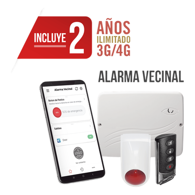 KIT ALARMA VECINAL Con Funcion Programación 100% vía WEB