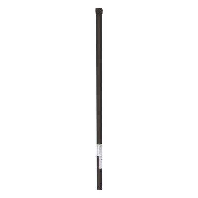 Poste de ESQUINA color Negro para Cerca Electrificada. Tubo Galvanizado cal. 18 de 1" Diam. y 0.8m Alto con Tapón, ideal para 3 aisladores