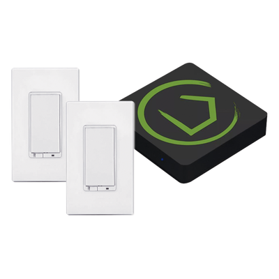 KIT HUB Controlador inteligente para dispositivos Zwave, Zigbee, Shelly, Lutron, incluye 1 HUB / 2 Apagadores inteligentes On/Off Zwave