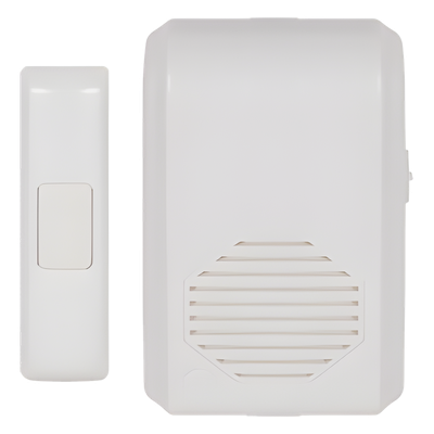 Timbre Inalámbrico Para Puerta Con 10 Tonos, Hasta 150m Linea de Vista, Con Receptor Inalámbrico Incluido, 110Vca 