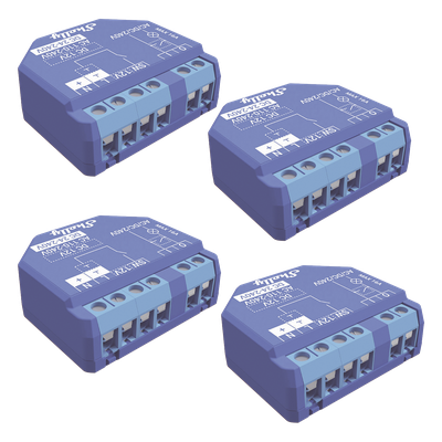 Kit de 4 / Relevador inalámbrico inteligente 16A, 110-230 V, compatible con asistente de voz Alexa, Google Home