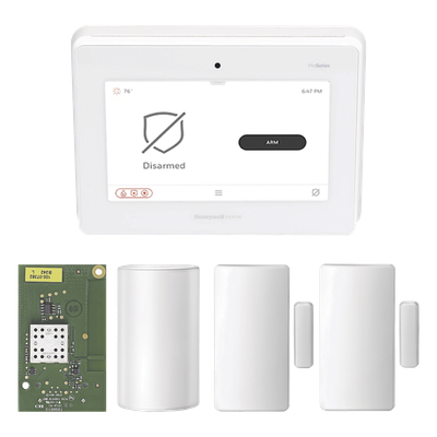 Kit de panel de alarma todo en uno con pantalla táctil, sensor de movimiento PIR y dos contactos magnéticos