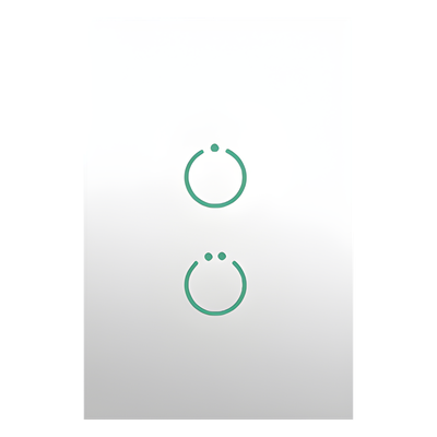 (ZWAVE) Interruptor On/Off panel táctil touch inalámbrico Zwave Plus 2 botones. Compatible con Hubitat HC8, Álula  M2M, otro 