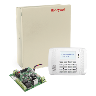 Panel de alarma Ademco VISTA-48LA para 48 zonas y 3 particiones con teclado alfanumérico 6162RF y comunicador IP