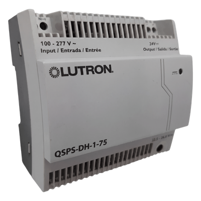 Fuente de alimentación de 24 V CC y 2.5 A para enlace QS, alimenta hasta 75 unidades de consumo (PDU), entrada 100-277 V~, montaje en riel DIN de 35 mm o en superficie