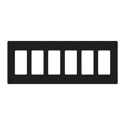 Placa de pared de 6 espacios para atenuadores e interruptores Lutron, línea Designer Satin Colors