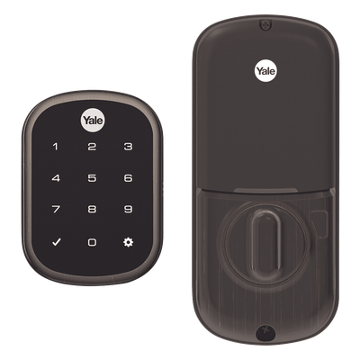 Cerradura ASSURE YRD256/ Color Bronce/ Teclado /Apertura por Smartphone Opcional/Para puertas Izq o Derecha de 35 a 57 mm de espesor