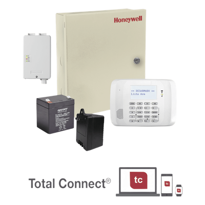Kit de alarma con panel Vista-48LA, comunicador celular LTE, batería de respaldo y transformador