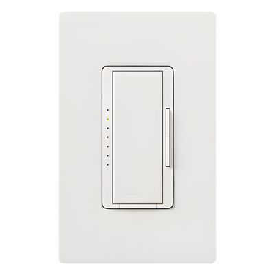 Atenuador inalámbrico Maestro Wireless de 600 W/600 VA con neutro, 120 V, para incandescente, halógeno y bajo voltaje magnético, color blanco, compatible con Vive y controles Pico