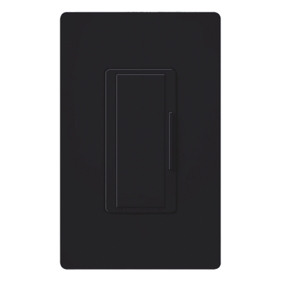 Atenuador remoto de pared Maestro para control multilocación, 120 V, cableado estándar de 3 vías, hasta 10 puntos de control, color negro