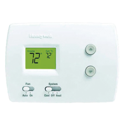 Termostato digital no programable de 1 etapa calor/frío para sistemas convencionales o bomba de calor sin calor auxiliar, serie Pro 3000