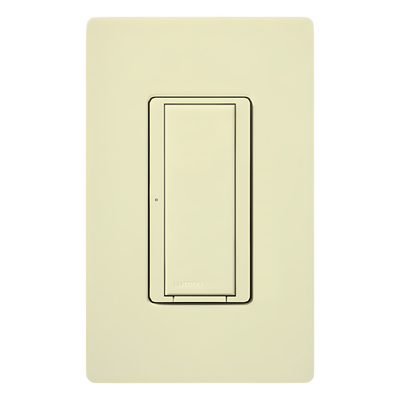 Switch de pared inalámbrico on/off de doble voltaje 120/277 V para iluminación o motores, sin cable neutro, sistema RadioRA 2