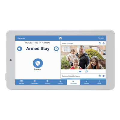 ALULA - Touchpad Slimline para Panel ALULA / Pantalla 7'' Android / Control Local de Seguridad / Montaje en Pared y Escritorio / Wi-Fi Cifrada / Batería de Respaldo