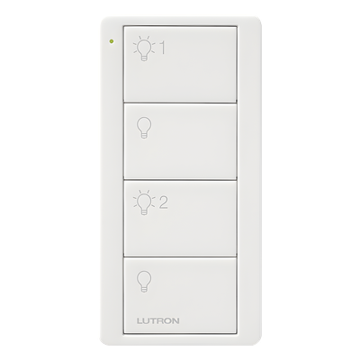 Control remoto inalámbrico Pico de 4 botones para encender y apagar 2 grupos de luces, batería de 10 años, para Caseta Wireless, RA2 Select, RadioRA y HomeWorks