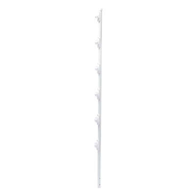 Poste con 6 Aisladores de PASO  para Cerca Electrificada. Tubo Galva. de 1.4m, cal. 18 de 1" Diam. + Pintura Blanca.