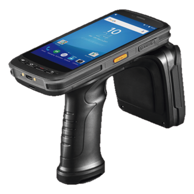 LECTOR RFID PORTATIL CON LECTURA DE LARGA DISTANCIA, IP65 UHF. CONTIENE BASE DE CARGA