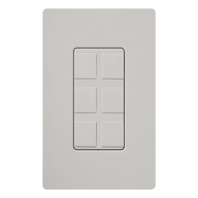 Marco de pared de 6 espacios para conectores modulares de red, telefonía, coaxial o fibra óptica