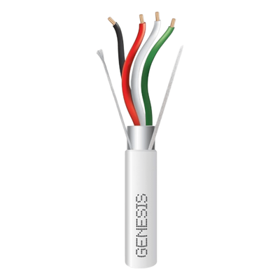 Bobina de 305 Metros (1000 Pies) de Cable 4 x 18 AWG / Plenum / BLINDADO / Tipo FPLP, CMP, CL3P / Color Natural / Para Aplicaciones en Sistemas de Seguridad, Audio, Control y otras Aplicaciones