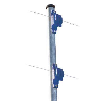Aislador de Paso Azul Reforzado para Cercos Eléctricos / Aislamiento hasta 18 kV / Resistente a Clima Extremo / Polipropileno y Policarbonato