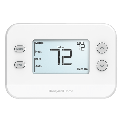 Termostato no programable de una etapa 1H/1C con placa de montaje UWP, serie FocusPRO N100