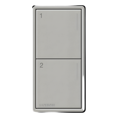 Botonera de pared Sunnata con 2 botones de escena, RF 2.4 GHz, color Pebble, para sistema RadioRA 3