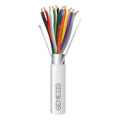 Carrete de 305 Metros (1000 Pies) / Cable de Cobre / 10 x 18 AWG / Plenum / Color Blanco / Blindado / Para Aplicaciones de Alarmas de Intrusión / Control de Acceso / Automatización / Interfonos y Tv Porteros