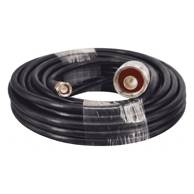 Cable Coaxial 15 Metros / Baja Pérdida / Diámetro 5 mm / Impedancia 50 Ω / Apantallamiento >90dB / Operación 5-3000 MHz / Conectores N y SMA Macho / Compatible NX9775 NX9776 NX9783
