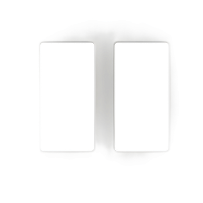 Placa de pared de 2 espacios para atenuadores, apagadores o controles inalámbricos Lutron, línea Claro sin tornillos visibles