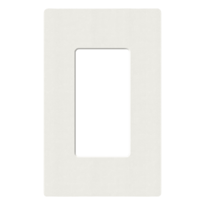 Placa de pared Claro de 1 espacio para dimmers y apagadores Lutron, acabado satín Architectural White