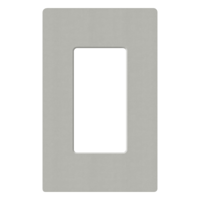 Placa de pared de 1 espacio para atenuador, apagador o control inalámbrico Lutron, línea Claro sin tornillos visibles