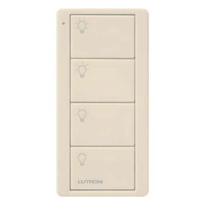 Control Pico inalámbrico de 4 botones para generar 3 escenas y un apagado, gloss light almond, Clear Connect RF