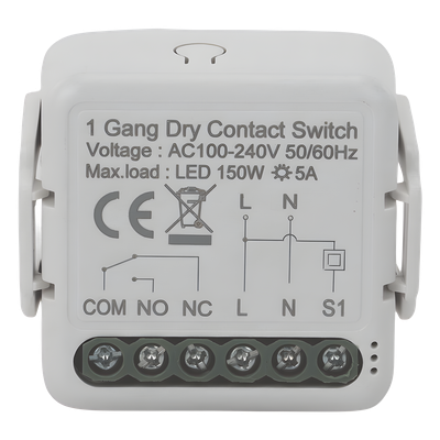ZigBee Modulo switch relevador salida de Contacto Seco /  100-240V / 5A / 150W LED 