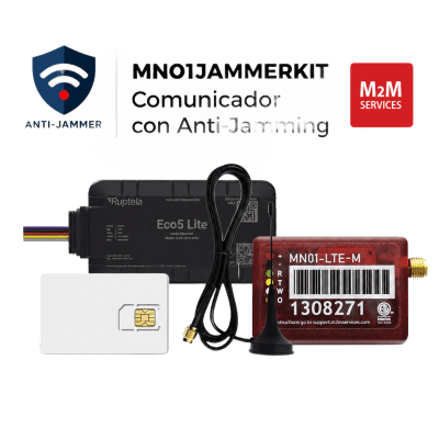 KIT comunicador MN01LTEM + ECO5LITE + SIM500MB2Y / Detección de JAMMER