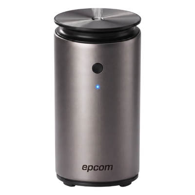 Difusor de Aromas Portátil para Auto y Hogar / 20 ml / Atomización Sin Agua / Batería Recargable Type-C / 3 Modos / Aluminio Color Gris
