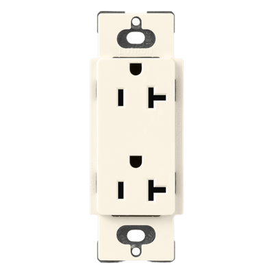 Contacto dúplex de pared Claro 20 A 125 V, acabado Satin Colors, color biscuit