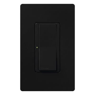 Switch Maestro de un solo polo, hasta 8 A, para multilocación con interruptores complementarios, color negro