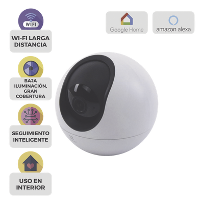 Mini PT IP 3K (5 Megapixel) / Wi-Fi / Detección Humana y Mascotas / Doble Banda 2.4- 5G / Seguimiento Inteligente / Audio de Dos Vías / Micro SD hasta 512GB / Uso Interior