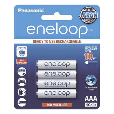 Batería Recargable AAA 1.2V ENELOOP / Ni-HM / Paquete de 4 Baterías