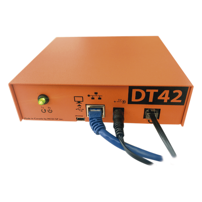 Receptora de alarmas IP Universal con 1 entrada de linea telefónica, para su central de monitoreo, recepción TCP/IP o GPRS, serie  M2M, paneles de alarma Hikvision, entre otros.