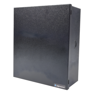 Gabinete para Fuente Línea PRO y SYSRMTXT, con preparación para instalar panel SP400 o serie runner.