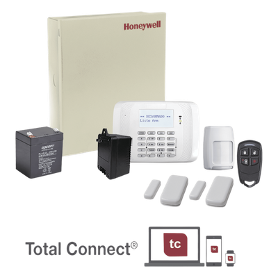 Kit de alarma inalámbrica con panel VISTA-48, teclado y receptor RF, 2 contactos y 1 sensor PIR, hasta 48 zonas