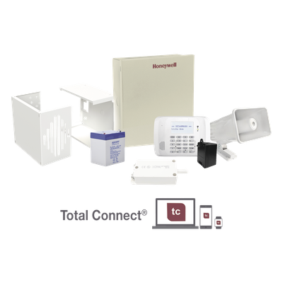 Kit de panel de alarma de 48 zonas con teclado y receptor inalámbrico integrado, batería, transformador y sirena