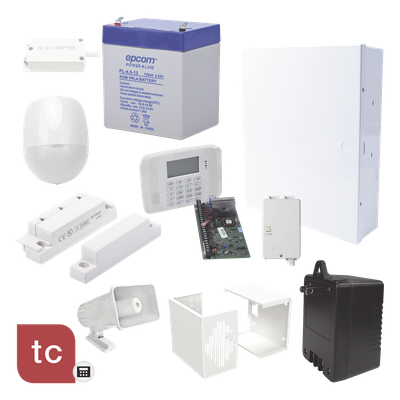 Kit de alarma cableada con panel VISTA-48, comunicador celular LTE y un año de servicio Total Connect incluido