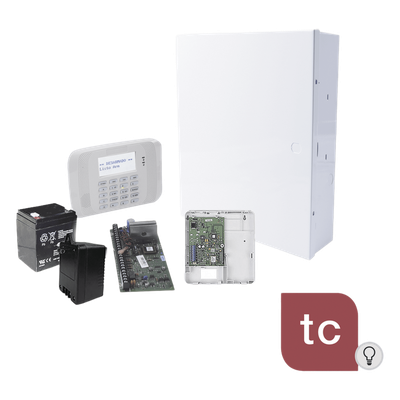 Kit de panel de alarma de intrusión de 48 zonas con comunicador IP y un año de servicio Total Connect