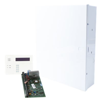 Panel de alarma de intrusión con teclado alfanumérico y receptor inalámbrico 6162RF integrado, hasta 48 zonas