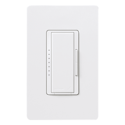 Atenuador (dimmer) de pared Maestro de 1000 W incandescente/halógeno y 800 W MLV, 120 V, un polo o multilocalización, sin cable neutro, para RadioRA 2 y RA2 Select